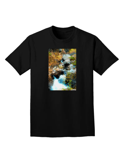 Rockies Waterfall Adult Dark T-Shirt-Mens T-Shirt-TooLoud-Black-Small-Davson Sales