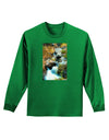 Rockies Waterfall Adult Long Sleeve Dark T-Shirt-TooLoud-Kelly-Green-Small-Davson Sales