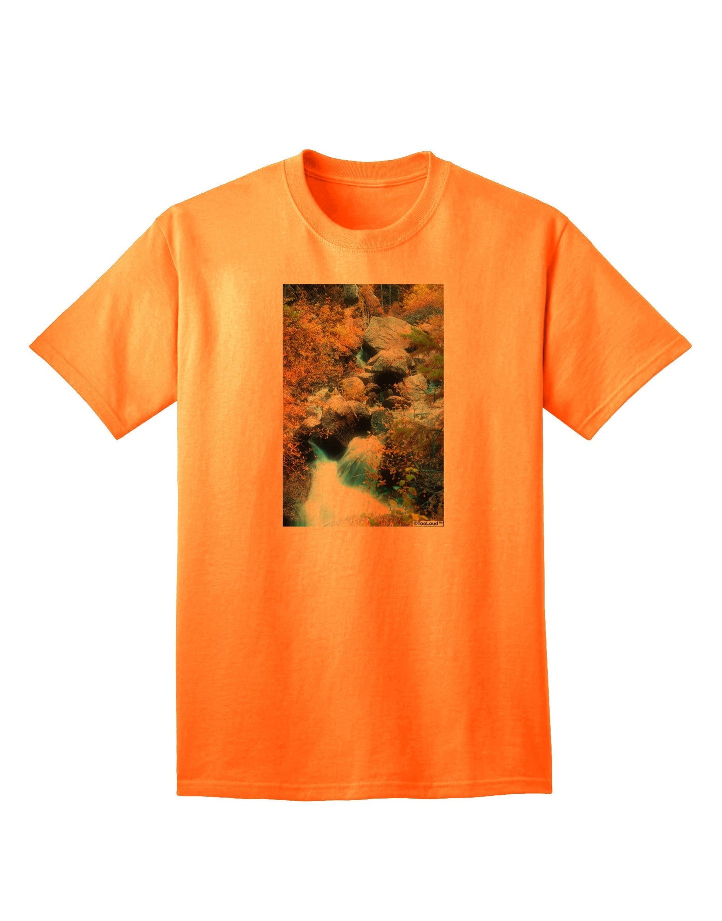 Rockies Waterfall Adult T-Shirt: Premium Quality, Comfort & Style-Mens T-shirts-TooLoud-Neon-Orange-Small-Davson Sales