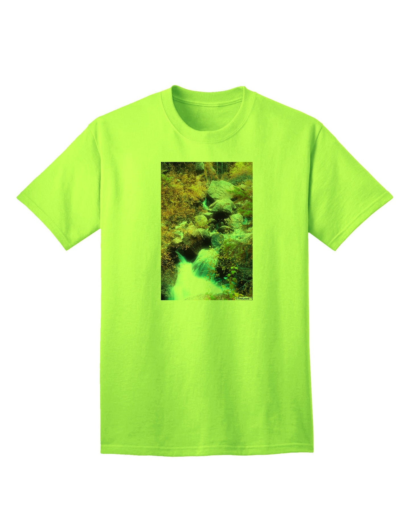 Rockies Waterfall Adult T-Shirt: Premium Quality, Comfort & Style-Mens T-shirts-TooLoud-Neon-Green-Small-Davson Sales