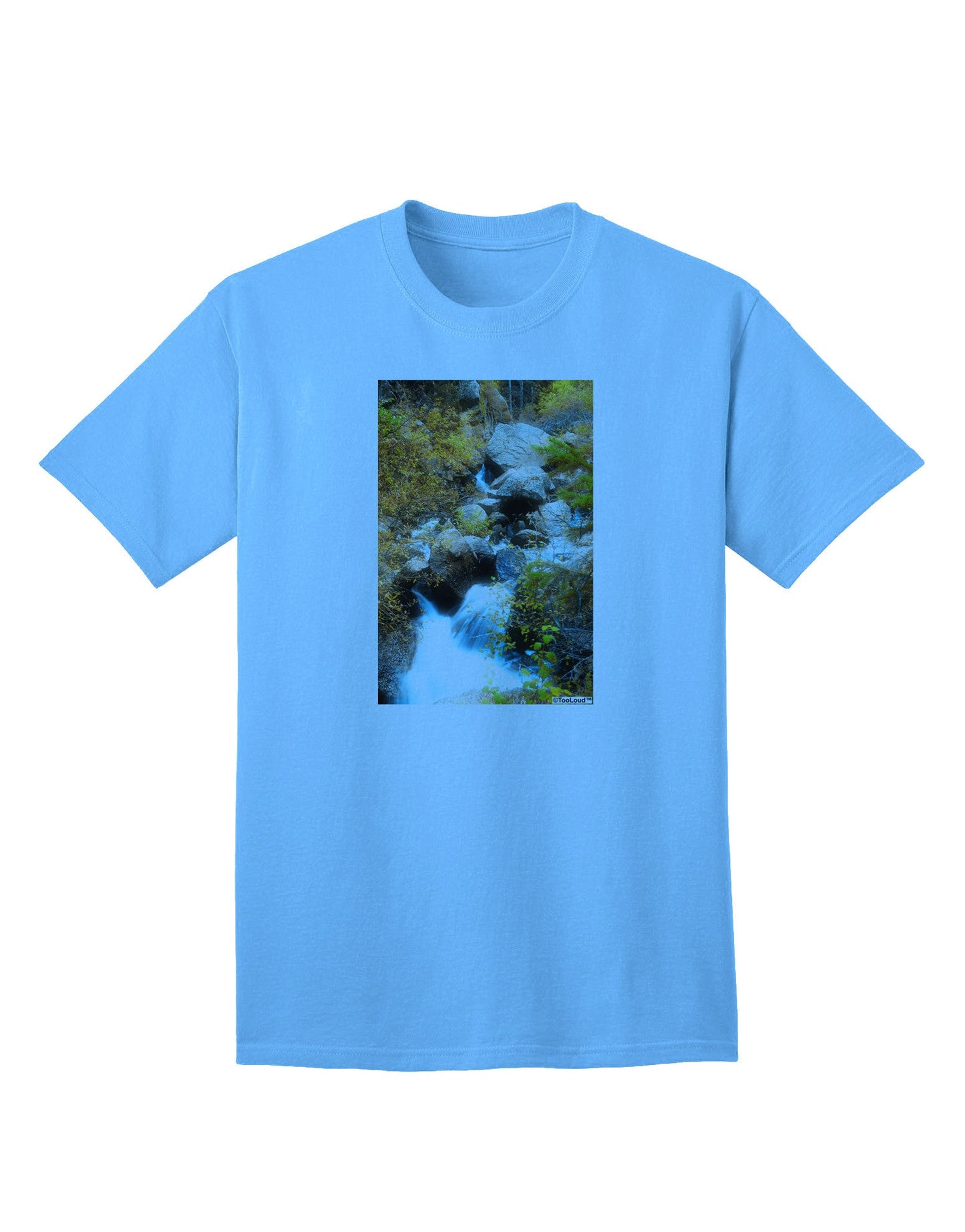 Rockies Waterfall Adult T-Shirt: Premium Quality, Comfort & Style-Mens T-shirts-TooLoud-Aquatic-Blue-Small-Davson Sales