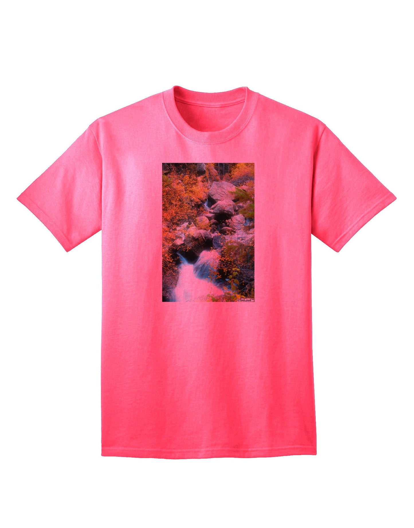Rockies Waterfall Adult T-Shirt: Premium Quality, Comfort & Style-Mens T-shirts-TooLoud-Neon-Pink-Small-Davson Sales