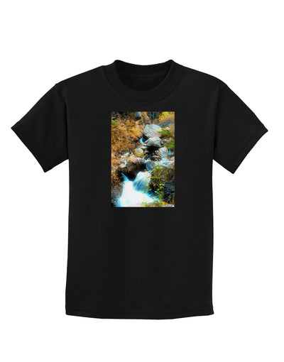 Rockies Waterfall Childrens Dark T-Shirt-Childrens T-Shirt-TooLoud-Black-X-Small-Davson Sales