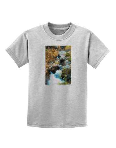 Rockies Waterfall Childrens T-Shirt-Childrens T-Shirt-TooLoud-AshGray-X-Small-Davson Sales