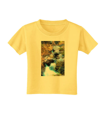 Rockies Waterfall Toddler T-Shirt-Toddler T-Shirt-TooLoud-Yellow-2T-Davson Sales