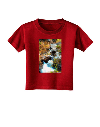 Rockies Waterfall Toddler T-Shirt Dark-Toddler T-Shirt-TooLoud-Red-2T-Davson Sales