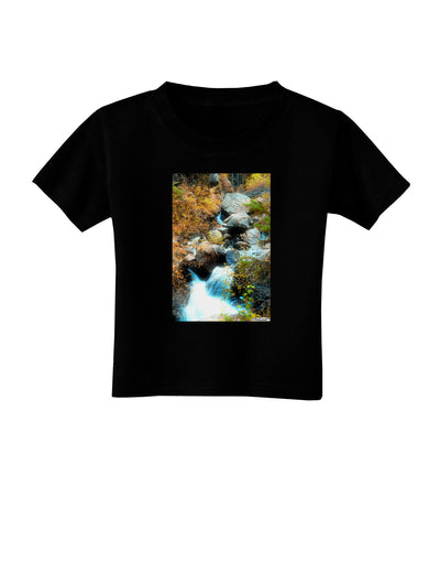 Rockies Waterfall Toddler T-Shirt Dark-Toddler T-Shirt-TooLoud-Black-2T-Davson Sales