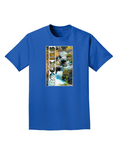 Rockies Waterfall with Text Adult Dark T-Shirt-Mens T-Shirt-TooLoud-Royal-Blue-Small-Davson Sales