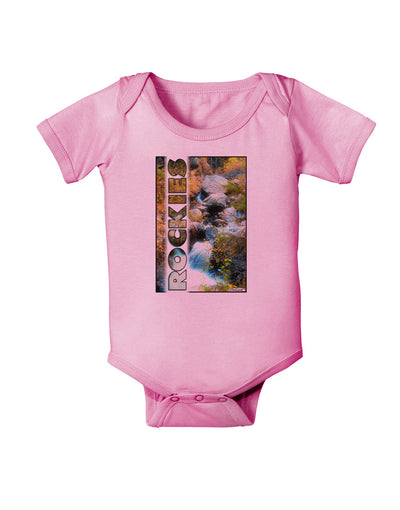 Rockies Waterfall with Text Baby Romper Bodysuit-Baby Romper-TooLoud-Pink-06-Months-Davson Sales