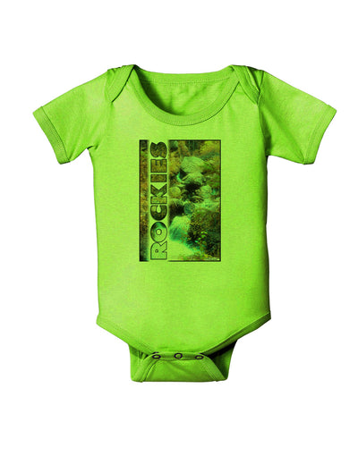 Rockies Waterfall with Text Baby Romper Bodysuit-Baby Romper-TooLoud-Lime-06-Months-Davson Sales