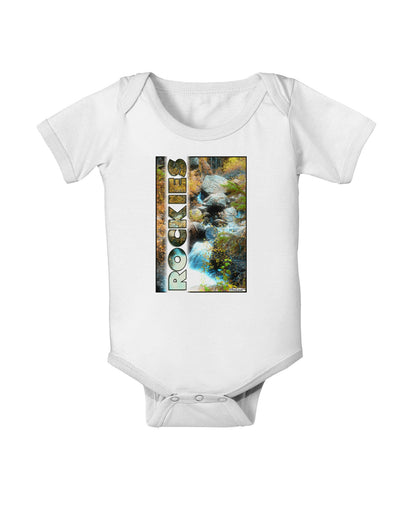 Rockies Waterfall with Text Baby Romper Bodysuit-Baby Romper-TooLoud-White-06-Months-Davson Sales