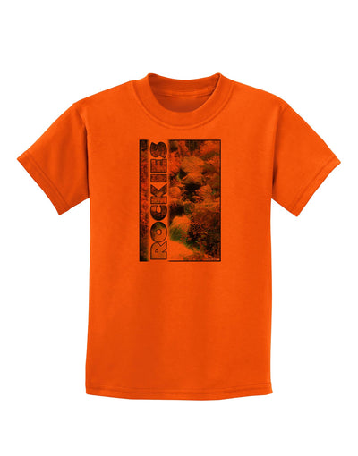 Rockies Waterfall with Text Childrens T-Shirt-Childrens T-Shirt-TooLoud-Orange-X-Small-Davson Sales