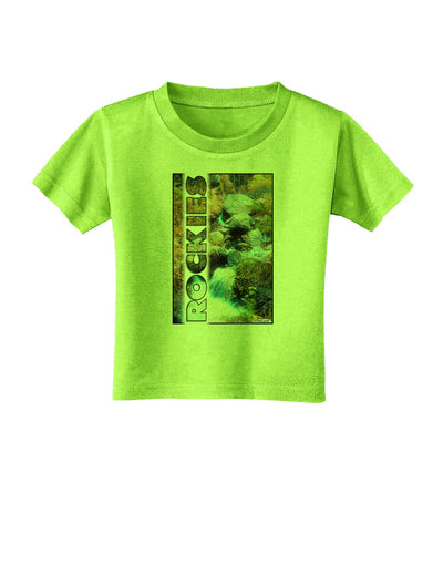 Rockies Waterfall with Text Toddler T-Shirt-Toddler T-Shirt-TooLoud-Lime-Green-2T-Davson Sales