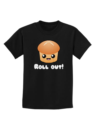 Roll Out Cute Roll Childrens Dark T-Shirt-Childrens T-Shirt-TooLoud-Black-X-Small-Davson Sales