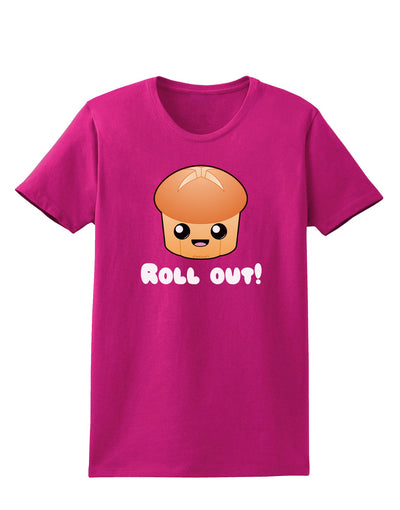 Roll Out Cute Roll Womens Dark T-Shirt-TooLoud-Hot-Pink-Small-Davson Sales