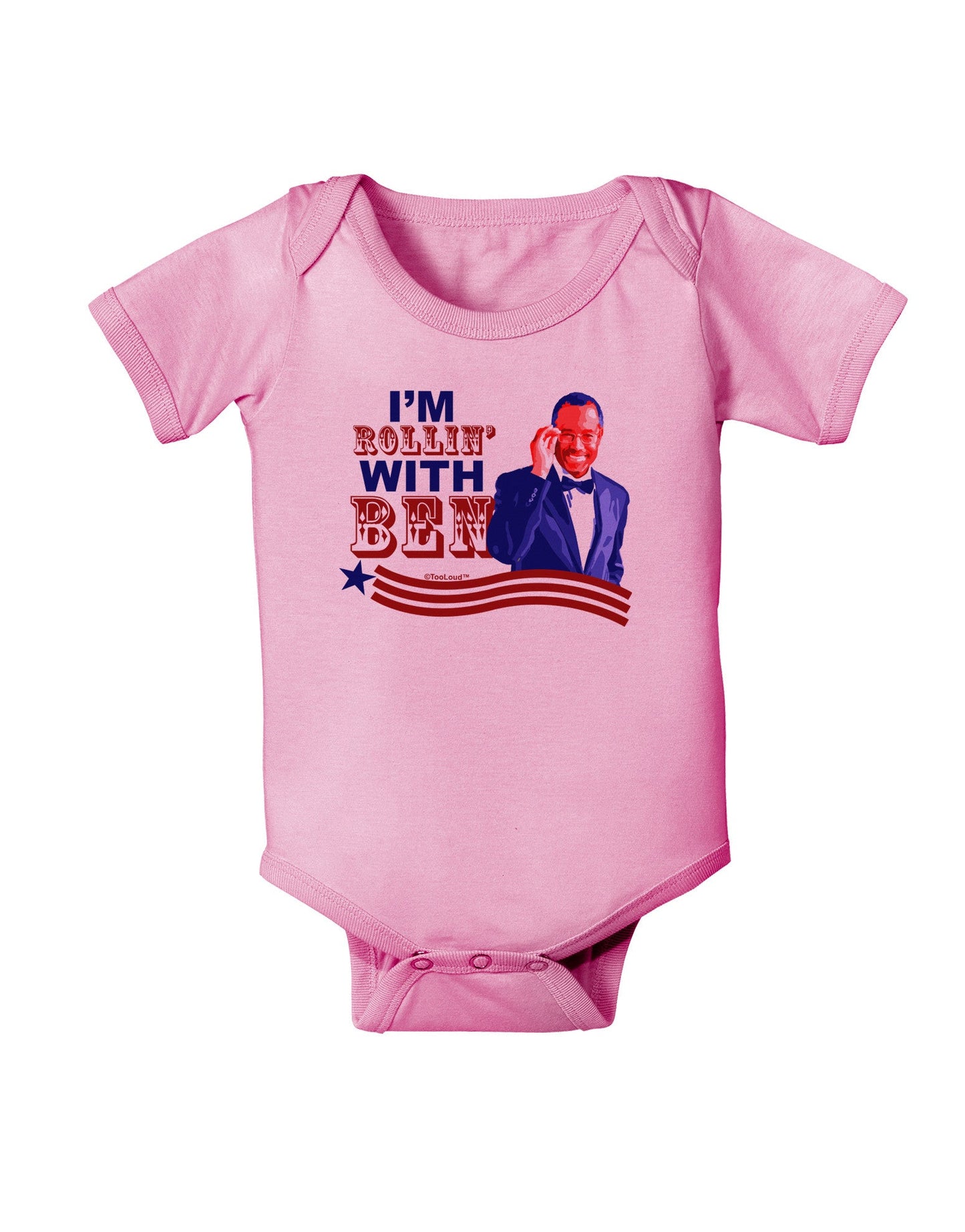 Rollin' With Ben Baby Romper Bodysuit-Baby Romper-TooLoud-Pink-06-Months-Davson Sales