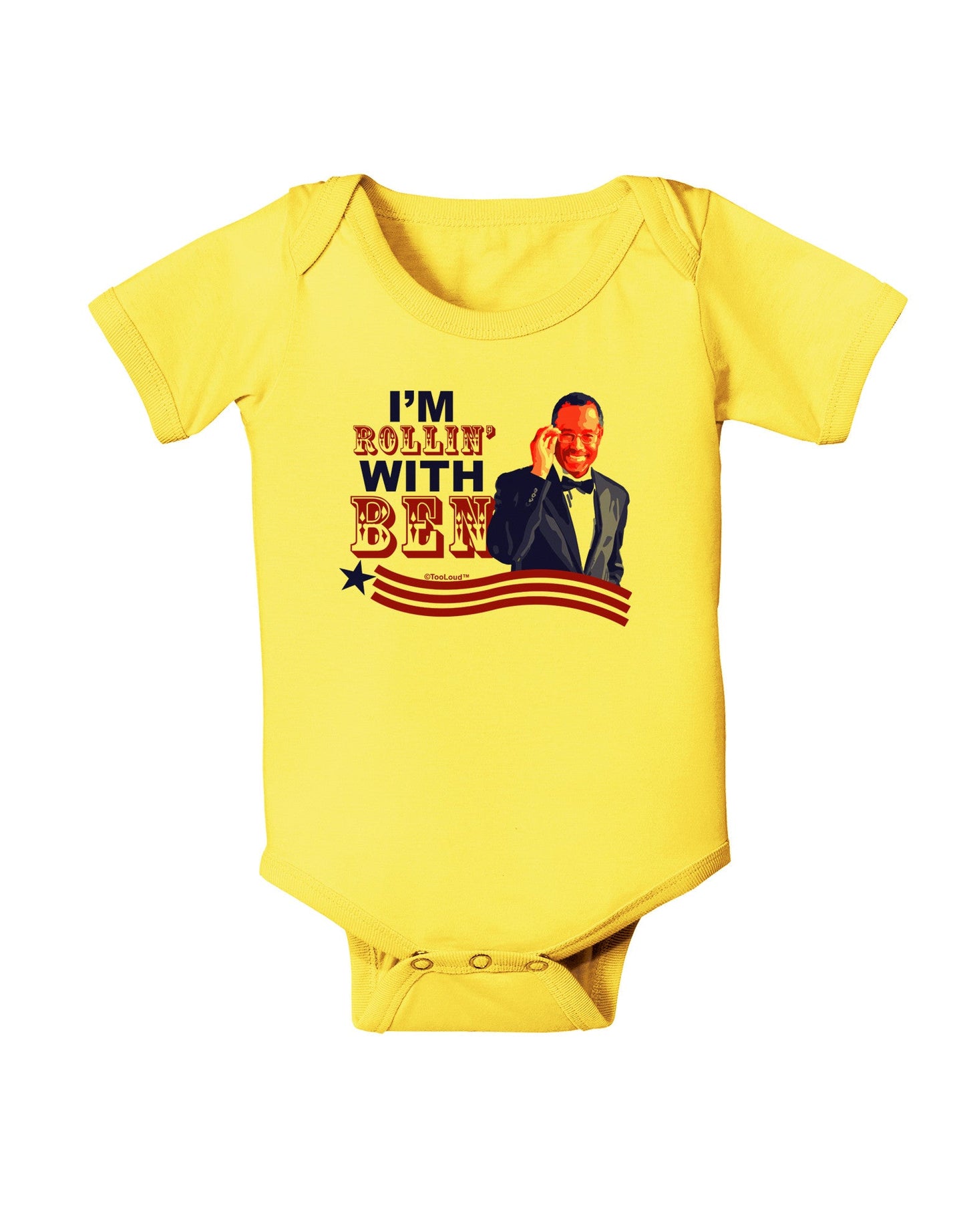 Rollin' With Ben Baby Romper Bodysuit-Baby Romper-TooLoud-Yellow-06-Months-Davson Sales