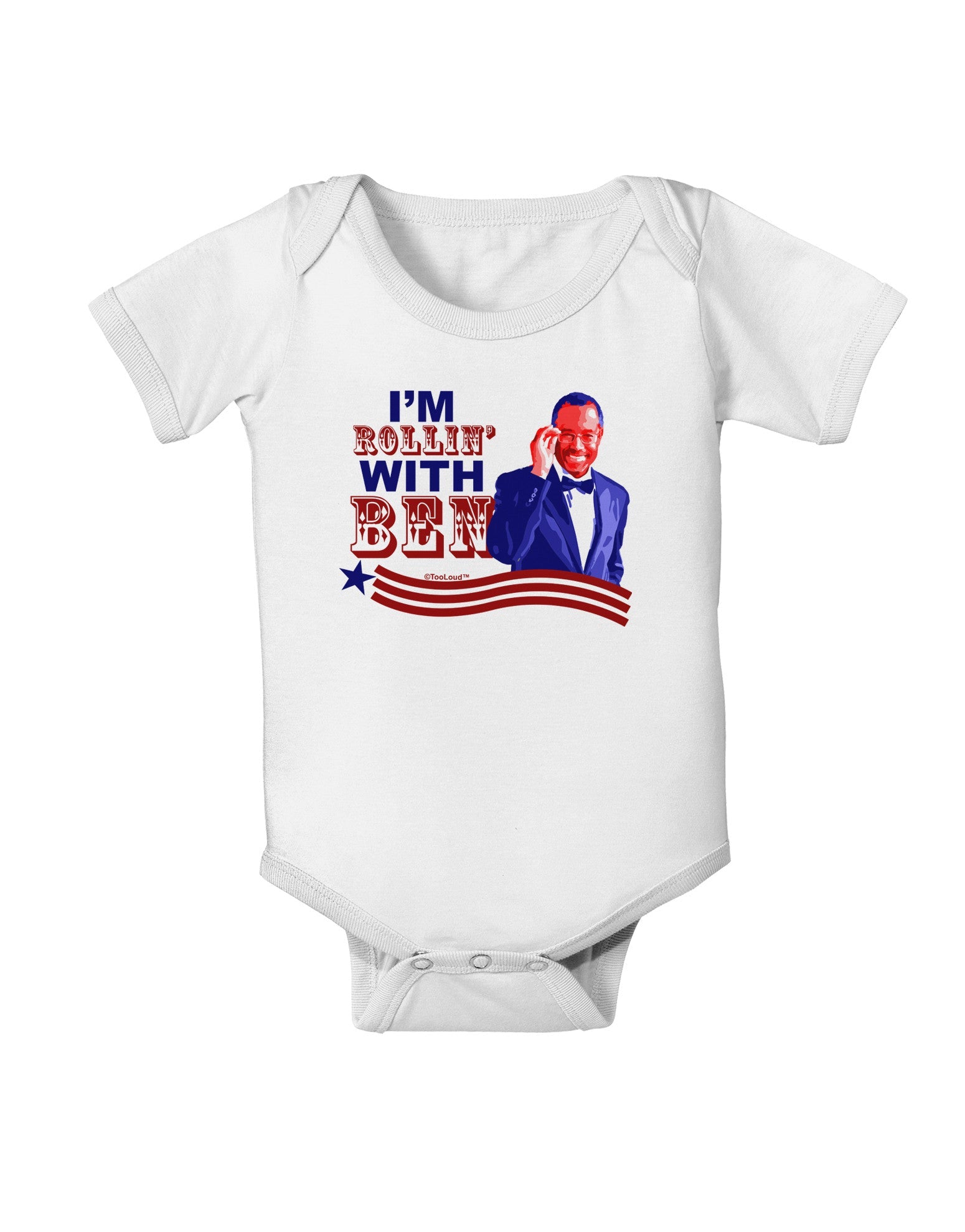 Rollin' With Ben Baby Romper Bodysuit-Baby Romper-TooLoud-White-06-Months-Davson Sales