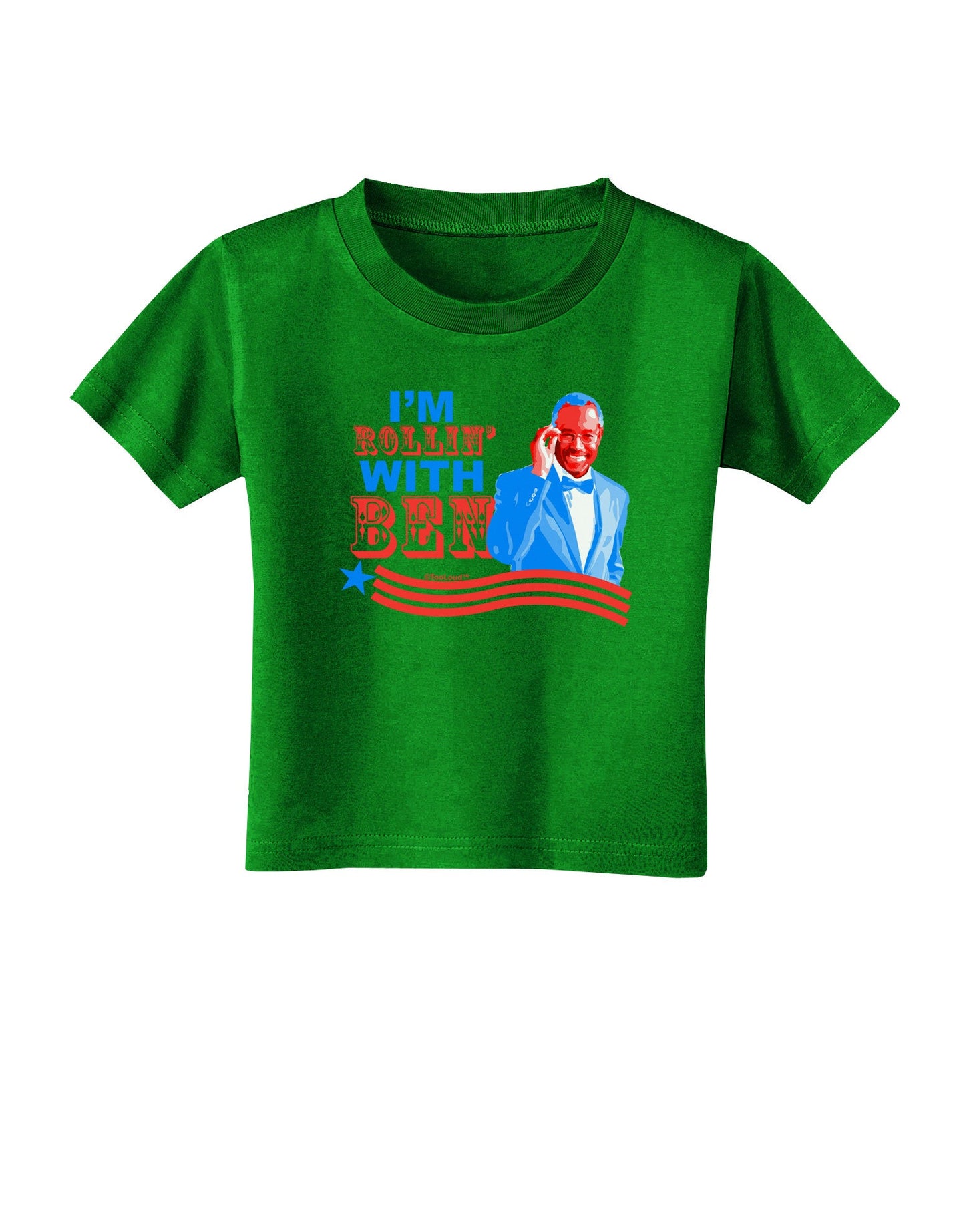 Rollin' With Ben Toddler T-Shirt Dark-Toddler T-Shirt-TooLoud-Clover-Green-2T-Davson Sales