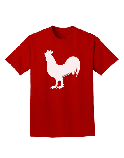 Rooster Silhouette Design Adult Dark T-Shirt-Mens T-Shirt-TooLoud-Red-Small-Davson Sales