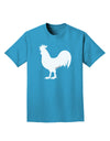 Rooster Silhouette Design Adult Dark T-Shirt-Mens T-Shirt-TooLoud-Turquoise-Small-Davson Sales