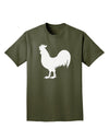 Rooster Silhouette Design Adult Dark T-Shirt-Mens T-Shirt-TooLoud-Military-Green-Small-Davson Sales