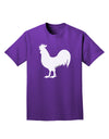 Rooster Silhouette Design Adult Dark T-Shirt-Mens T-Shirt-TooLoud-Purple-Small-Davson Sales