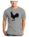 Rooster Silhouette Design Adult V-Neck T-shirt-Mens V-Neck T-Shirt-TooLoud-HeatherGray-Small-Davson Sales