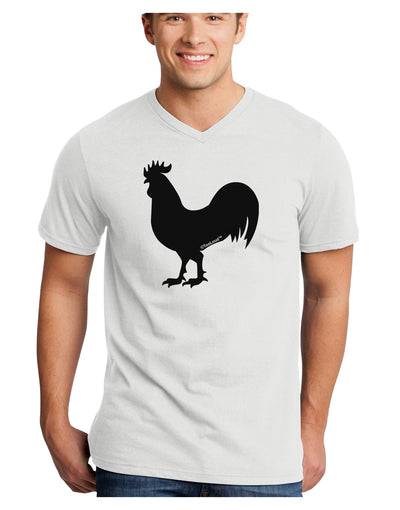 Rooster Silhouette Design Adult V-Neck T-shirt-Mens V-Neck T-Shirt-TooLoud-White-Small-Davson Sales