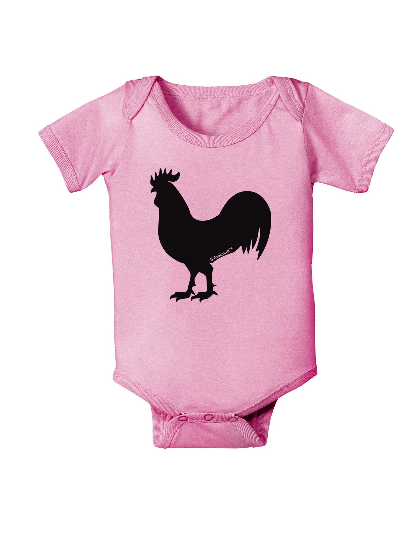 Rooster Silhouette Design Baby Romper Bodysuit-Baby Romper-TooLoud-Light-Pink-06-Months-Davson Sales