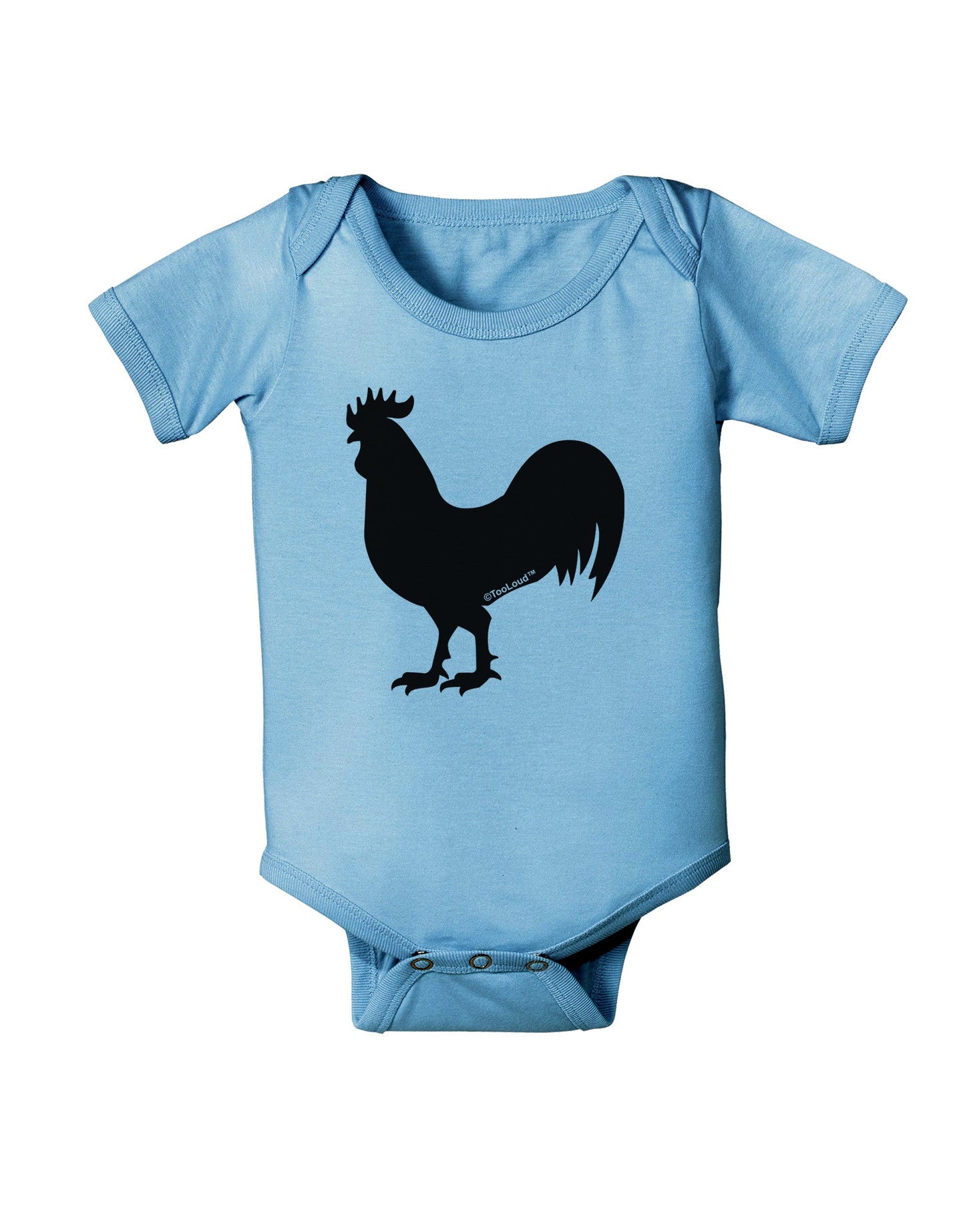 Rooster Silhouette Design Baby Romper Bodysuit-Baby Romper-TooLoud-Light-Blue-06-Months-Davson Sales