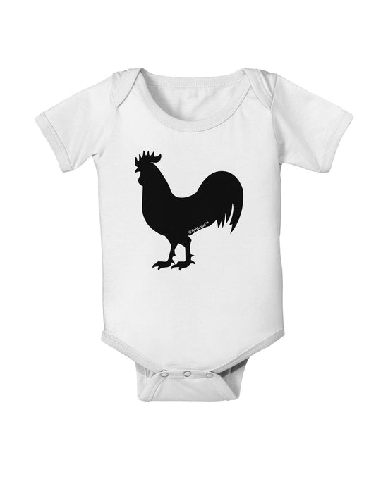 Rooster Silhouette Design Baby Romper Bodysuit-Baby Romper-TooLoud-White-06-Months-Davson Sales