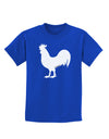 Rooster Silhouette Design Childrens Dark T-Shirt-Childrens T-Shirt-TooLoud-Royal-Blue-X-Small-Davson Sales