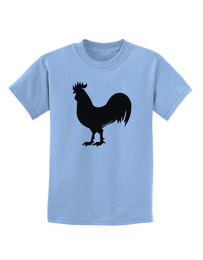 Rooster Silhouette Design Childrens T-Shirt-Childrens T-Shirt-TooLoud-Light-Blue-X-Small-Davson Sales