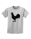 Rooster Silhouette Design Childrens T-Shirt-Childrens T-Shirt-TooLoud-AshGray-X-Small-Davson Sales