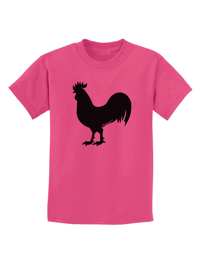 Rooster Silhouette Design Childrens T-Shirt-Childrens T-Shirt-TooLoud-Sangria-X-Small-Davson Sales