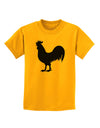 Rooster Silhouette Design Childrens T-Shirt-Childrens T-Shirt-TooLoud-Gold-X-Small-Davson Sales