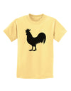 Rooster Silhouette Design Childrens T-Shirt-Childrens T-Shirt-TooLoud-Daffodil-Yellow-X-Small-Davson Sales