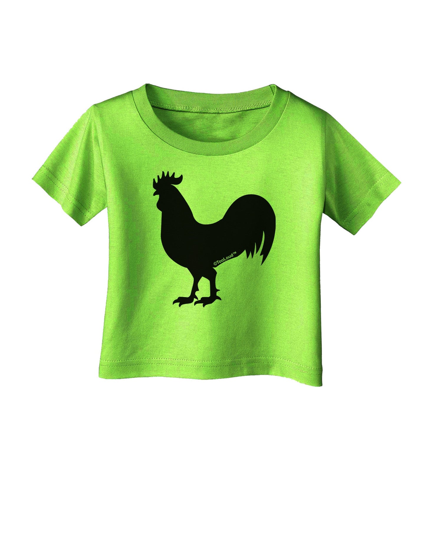 Rooster Silhouette Design Infant T-Shirt-Infant T-Shirt-TooLoud-Lime-Green-06-Months-Davson Sales