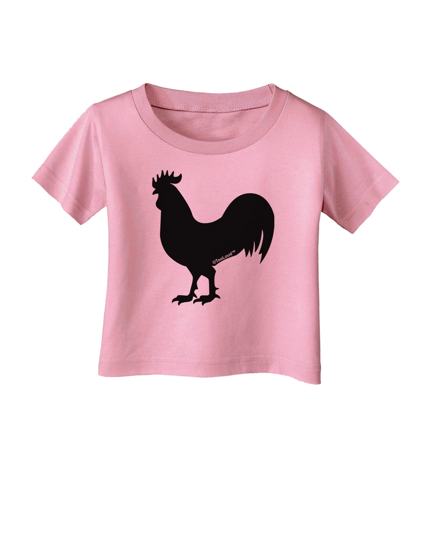 Rooster Silhouette Design Infant T-Shirt-Infant T-Shirt-TooLoud-Candy-Pink-06-Months-Davson Sales