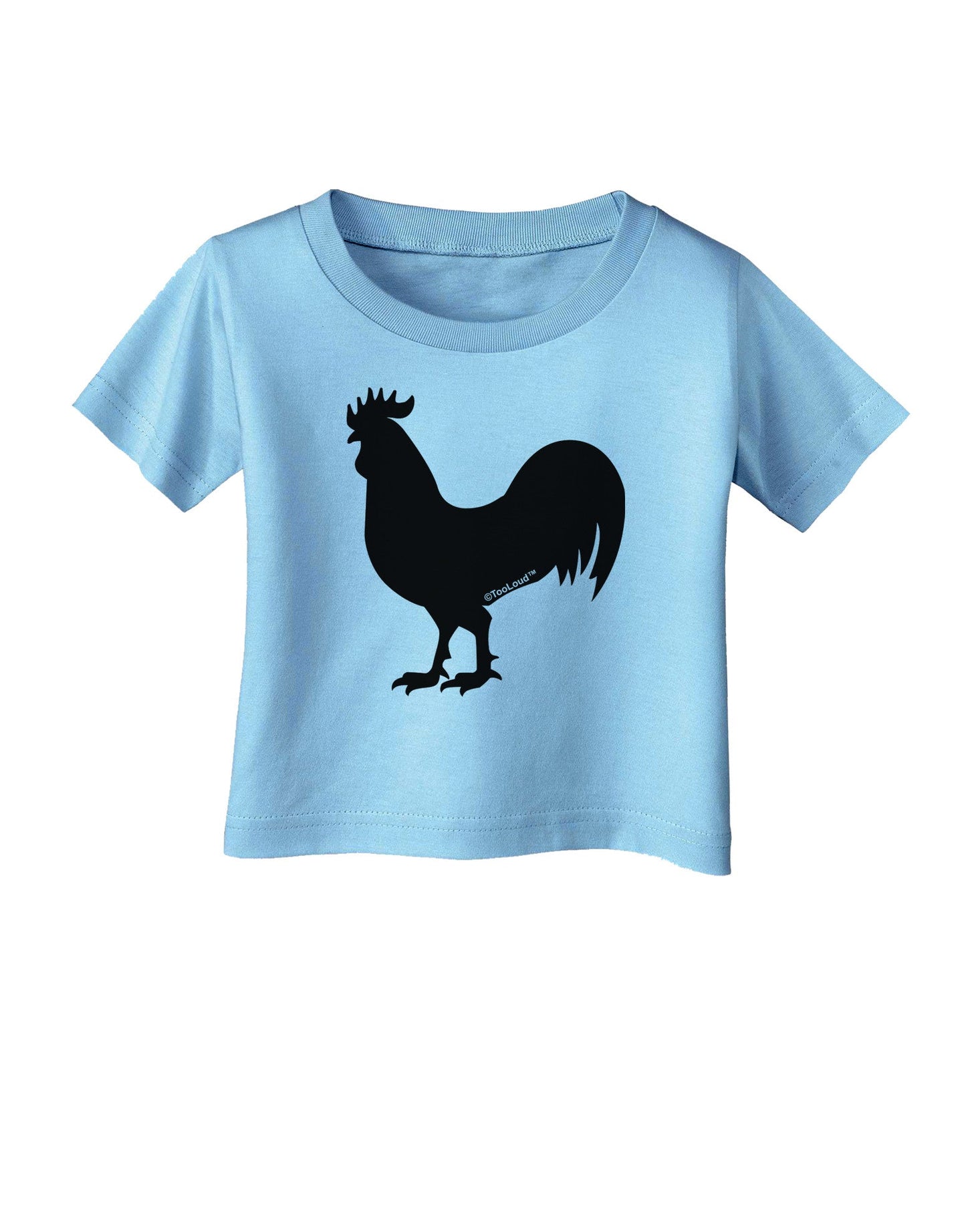 Rooster Silhouette Design Infant T-Shirt-Infant T-Shirt-TooLoud-Aquatic-Blue-06-Months-Davson Sales