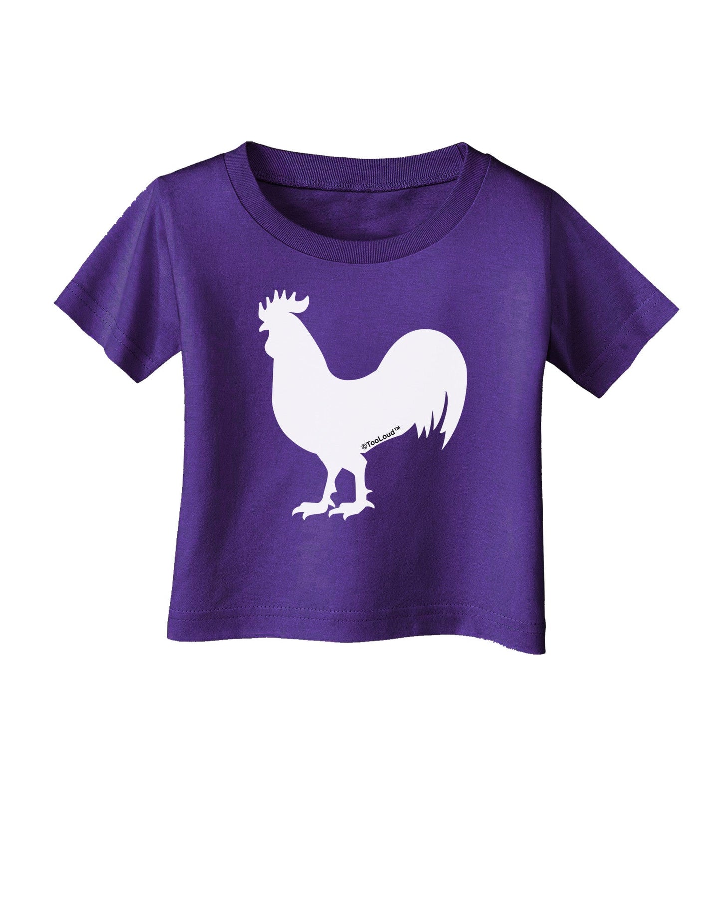 Rooster Silhouette Design Infant T-Shirt Dark-Infant T-Shirt-TooLoud-Purple-06-Months-Davson Sales