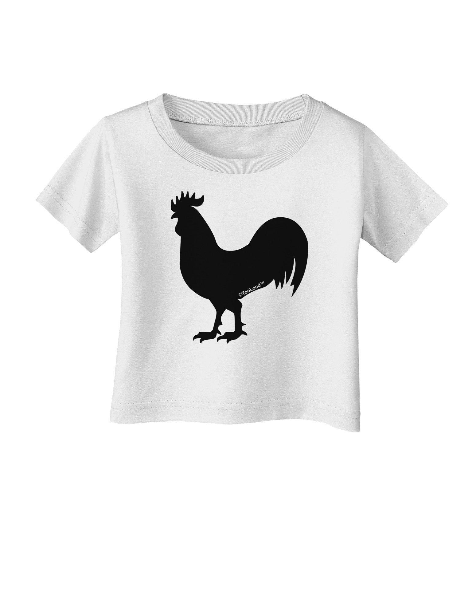 Rooster Silhouette Design Infant T-Shirt-Infant T-Shirt-TooLoud-White-06-Months-Davson Sales