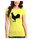 Rooster Silhouette Design Juniors T-Shirt-Womens Juniors T-Shirt-TooLoud-Yellow-Juniors Fitted X-Small-Davson Sales