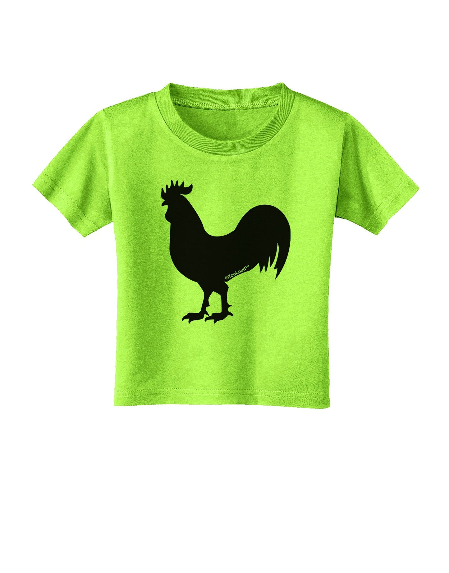 Rooster Silhouette Design Toddler T-Shirt-Toddler T-Shirt-TooLoud-Lime-Green-2T-Davson Sales