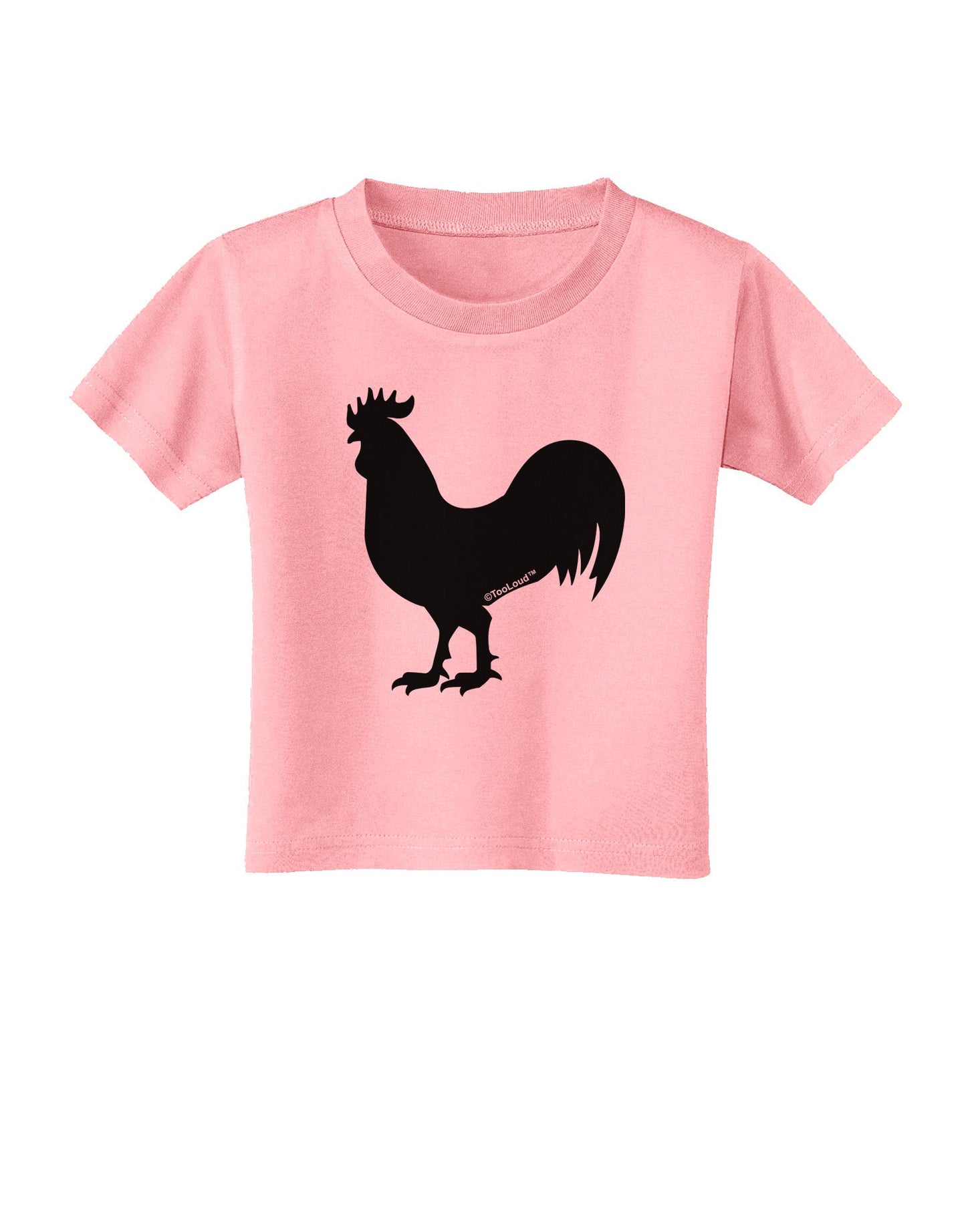 Rooster Silhouette Design Toddler T-Shirt-Toddler T-Shirt-TooLoud-Candy-Pink-2T-Davson Sales