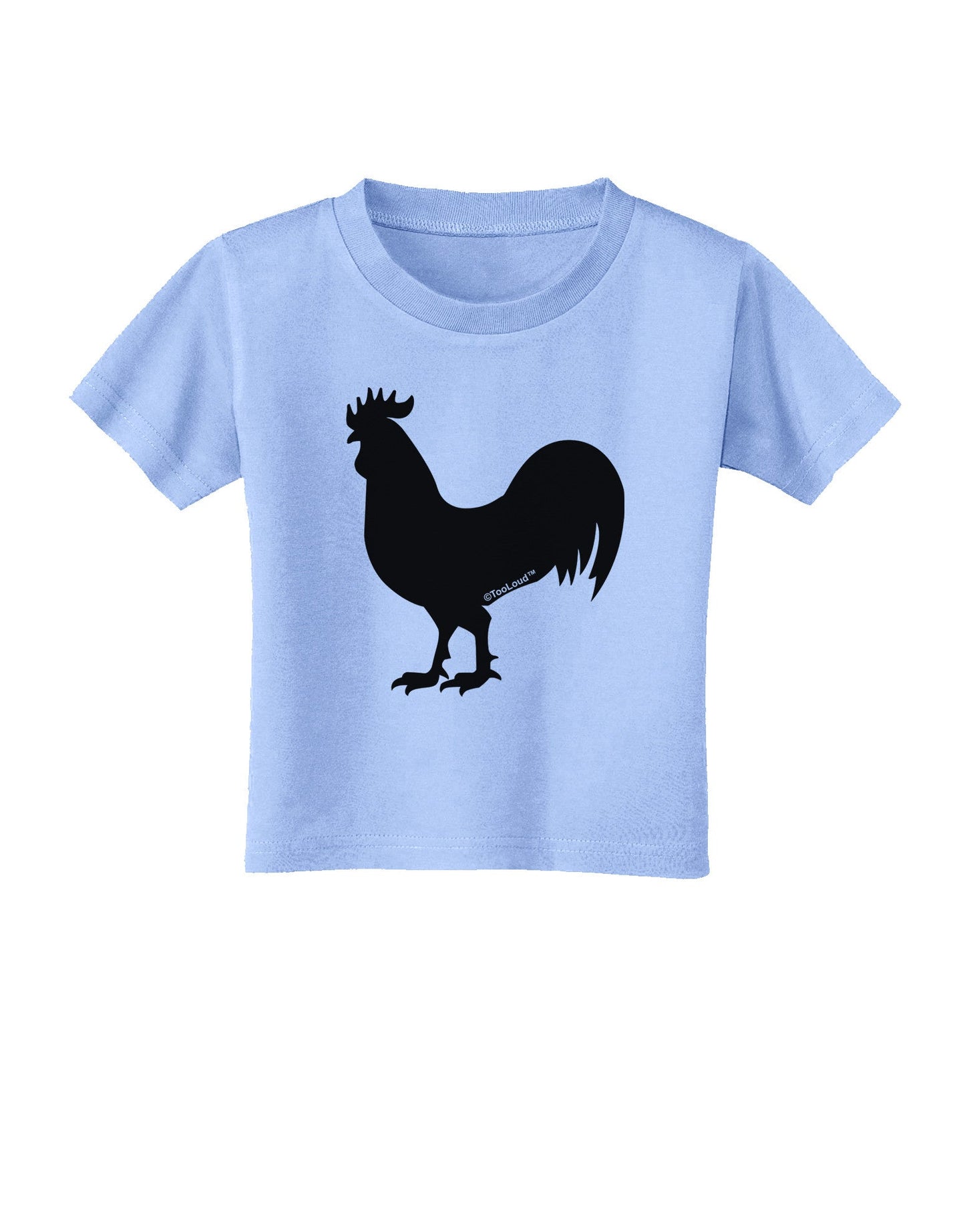 Rooster Silhouette Design Toddler T-Shirt-Toddler T-Shirt-TooLoud-Aquatic-Blue-2T-Davson Sales
