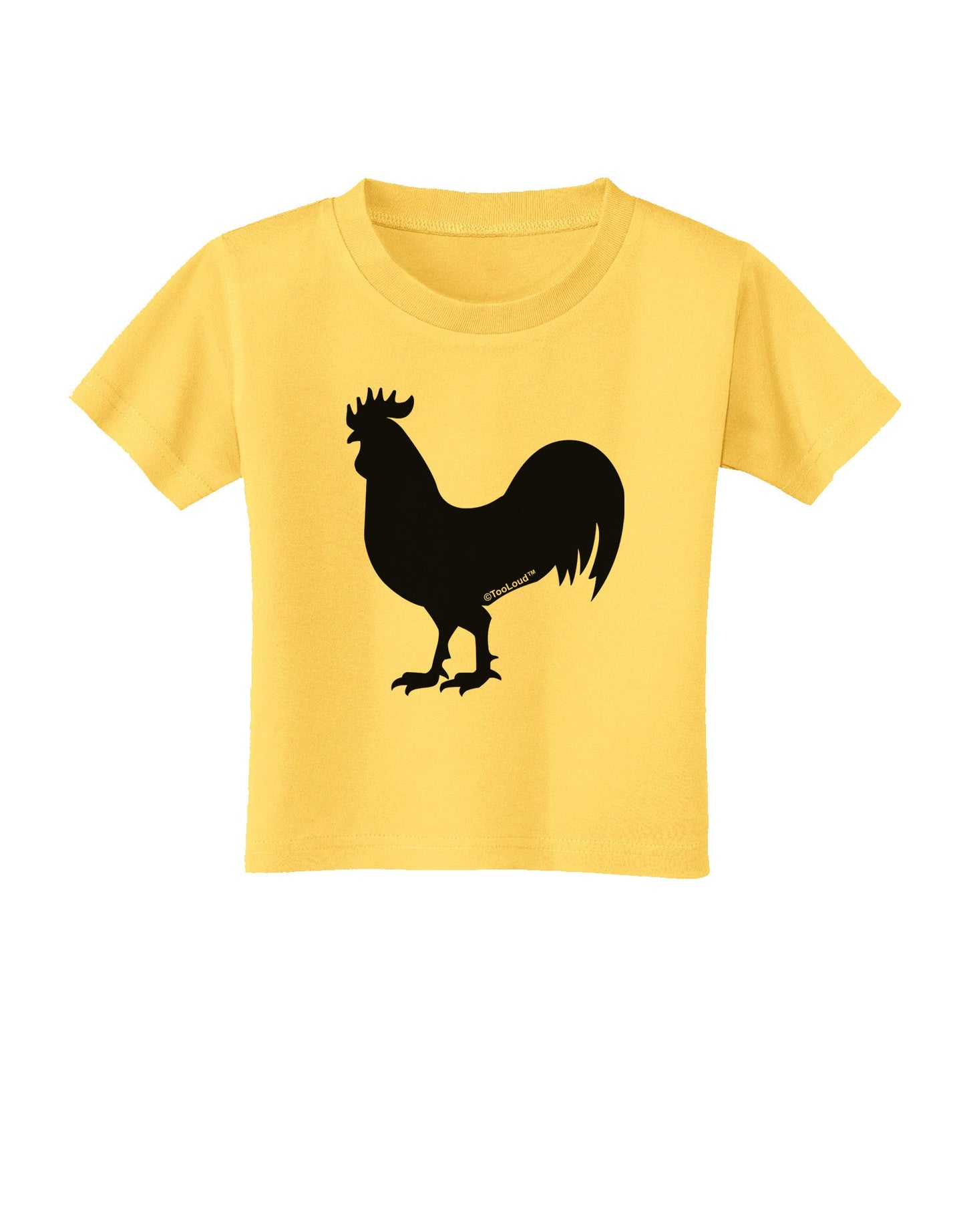 Rooster Silhouette Design Toddler T-Shirt-Toddler T-Shirt-TooLoud-Yellow-2T-Davson Sales