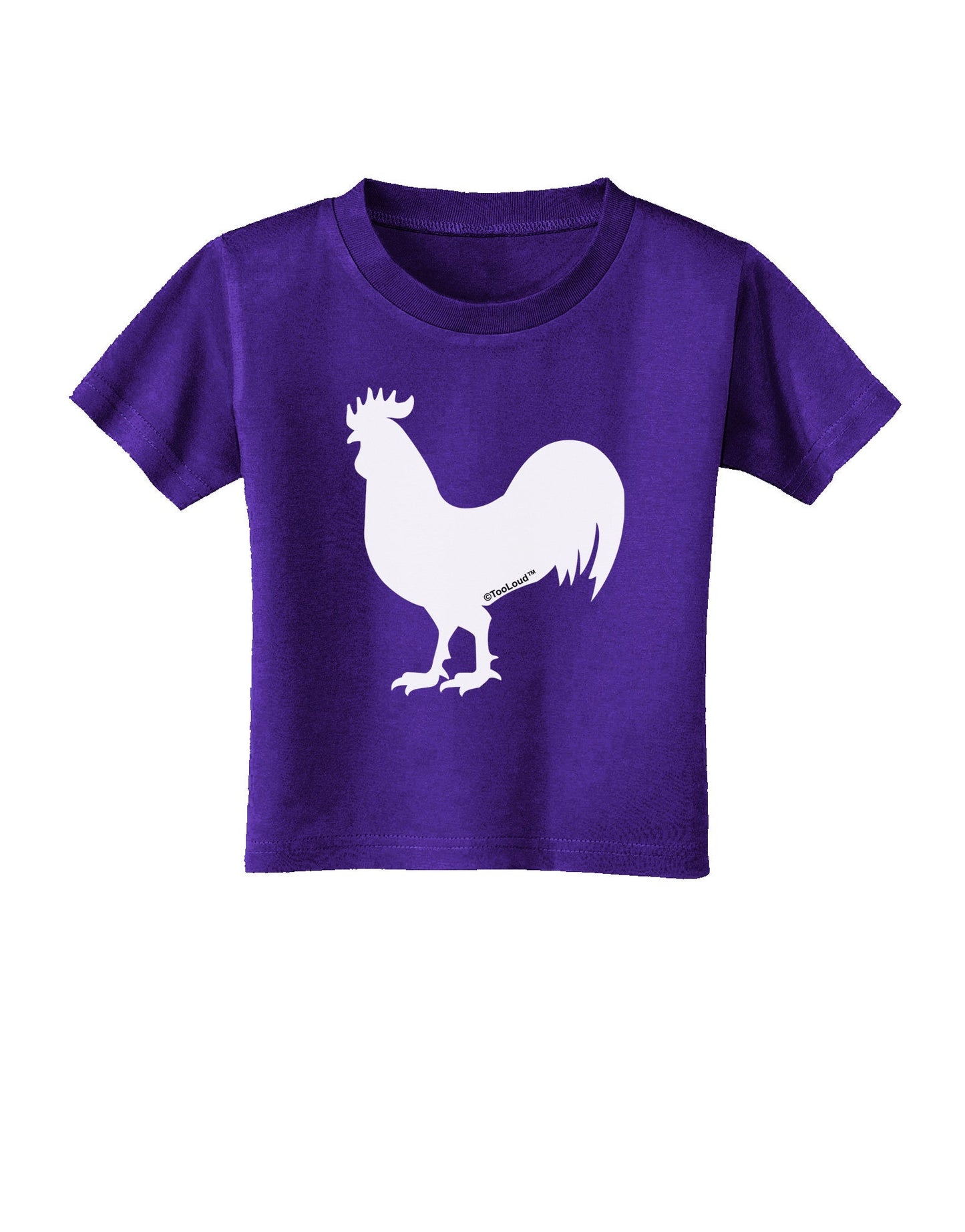 Rooster Silhouette Design Toddler T-Shirt Dark-Toddler T-Shirt-TooLoud-Purple-2T-Davson Sales