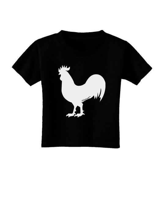 Rooster Silhouette Design Toddler T-Shirt Dark-Toddler T-Shirt-TooLoud-Black-2T-Davson Sales